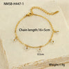 Women's Stainless Steel Geometric Beaded Pendant Bracelet Electroplated Fashion Jewelry