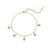 Women's Stainless Steel Geometric Beaded Pendant Bracelet Electroplated Fashion Jewelry