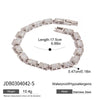 Women's Stainless Steel Geometric Bracelet With Electroplating And Zircon