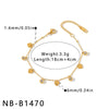 Women's Stainless Steel Geometric Bracelet With Rhinestone Accents And 18K Vacuum Plated Finish Simple Versatile Jewelry