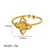 Women's Stainless Steel Geometric Butterfly Open Leaf Snake Retro Popular Ring With Electroplating