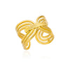 Women's Stainless Steel Geometric Butterfly Open Leaf Snake Retro Popular Ring With Electroplating