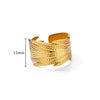 Women's Stainless Steel Geometric Butterfly Open Leaf Snake Retro Popular Ring With Electroplating