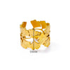 Women's Stainless Steel Geometric Butterfly Open Leaf Snake Retro Popular Ring With Electroplating
