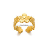 Women's Stainless Steel Geometric Butterfly Open Leaf Snake Retro Popular Ring With Electroplating