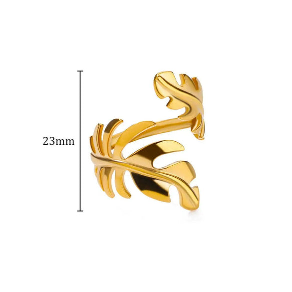 Women's Stainless Steel Geometric Butterfly Snakeshaped Opening Retro Popular Electroplated Ring