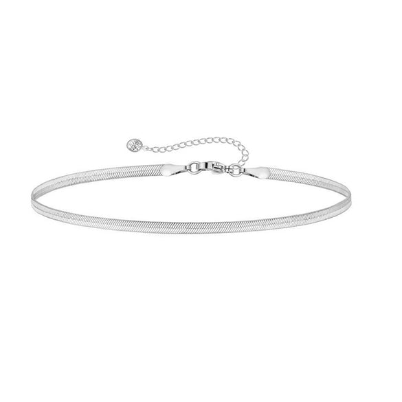 Women's Stainless Steel Geometric Chain Bracelet Set With Flat Snake Chain And Paperclip Chain Electroplated Simple Versatile Jewelry