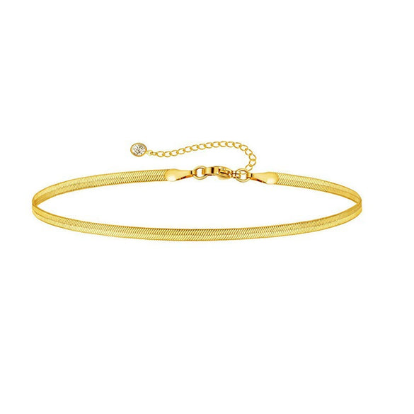 Women's Stainless Steel Geometric Chain Bracelet Set With Flat Snake Chain And Paperclip Chain Electroplated Simple Versatile Jewelry