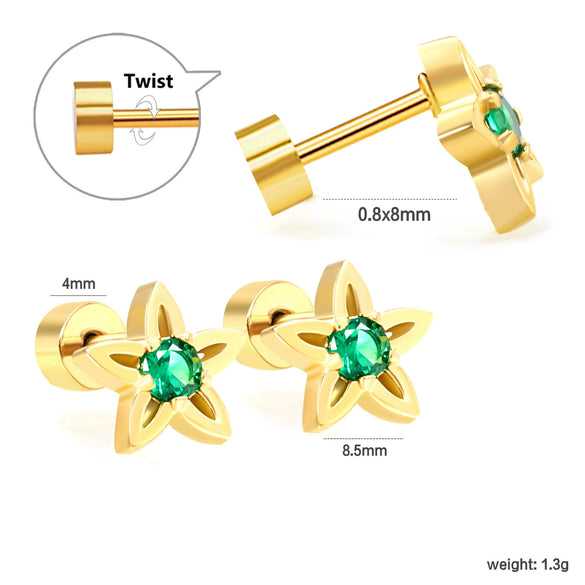 Women's Stainless Steel Geometric Christmas Earrings With Electroplated Festive Design Fashion Holiday Ear Accessories