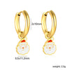 Women's Stainless Steel Geometric Christmas Earrings With Electroplated Festive Design Fashion Holiday Ear Accessories