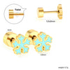 Women's Stainless Steel Geometric Christmas Earrings With Electroplated Festive Design Fashion Holiday Ear Accessories