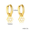 Women's Stainless Steel Geometric Christmas Earrings With Electroplated Festive Design Fashion Holiday Ear Accessories