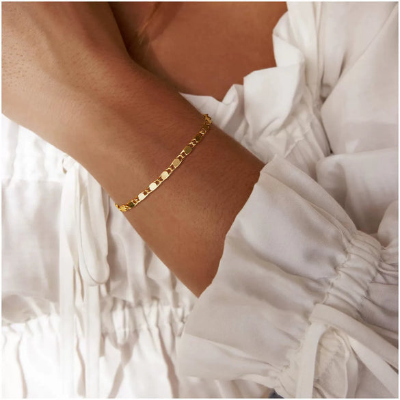 Women's Stainless Steel Geometric Cross Bracelet With Electroplated Finish Fashion Simple Friendship Gift Jewelry