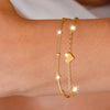 Women's Stainless Steel Geometric Cross Bracelet With Electroplated Finish Fashion Simple Friendship Gift Jewelry