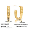 Women's Stainless Steel Geometric Cshaped Electroplated Earrings