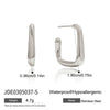Women's Stainless Steel Geometric Cshaped Electroplated Earrings