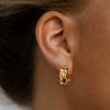 Women's Stainless Steel Geometric Cshaped Electroplated Earrings