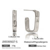 Women's Stainless Steel Geometric Cshaped Electroplated Earrings