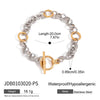 Women's Stainless Steel Geometric Cuban Bracelet With Electroplating Jewelry