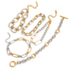 Women's Stainless Steel Geometric Cuban Bracelet With Electroplating Jewelry