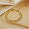 Women's Stainless Steel Geometric Cuban Chain Bracelet With Electroplating