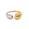 Women's Stainless Steel Geometric Design Electroplated Ring