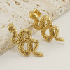 Women's 316L Stainless Steel Geometric Diamond Earrings 18K Gold Plated