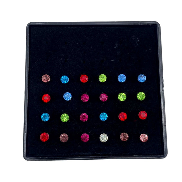 Women's Stainless Steel Geometric Diamondencrusted Nose Studs And Rings Body Piercing Jewelry