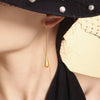 Women's 316L Stainless Steel Geometric Drop Tassel Earrings With Electroplating Design