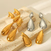 Women's Stainless Steel Geometric Dropshaped Electroplated Drop Earrings