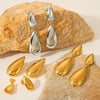 Women's Stainless Steel Geometric Dropshaped Electroplated Drop Earrings