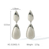 Women's Stainless Steel Geometric Dropshaped Electroplated Drop Earrings