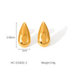 Women's Stainless Steel Geometric Dropshaped Electroplated Drop Earrings