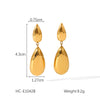Women's Stainless Steel Geometric Dropshaped Electroplated Drop Earrings