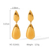 Women's Stainless Steel Geometric Dropshaped Electroplated Drop Earrings