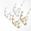 Women's Stainless Steel Geometric Ear Clip Earrings With 18K Gold Electroplating