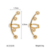 Women's Stainless Steel Geometric Ear Clip Earrings With 18K Gold Electroplating