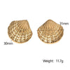 Women's Stainless Steel Geometric Earrings Minimalist Style Electroplated