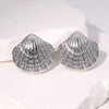 Women's Stainless Steel Geometric Earrings Minimalist Style Electroplated