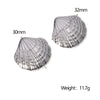 Women's Stainless Steel Geometric Earrings Minimalist Style Electroplated