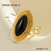 Women's Stainless Steel Geometric Earrings With Electroplating And Imitation Agate
