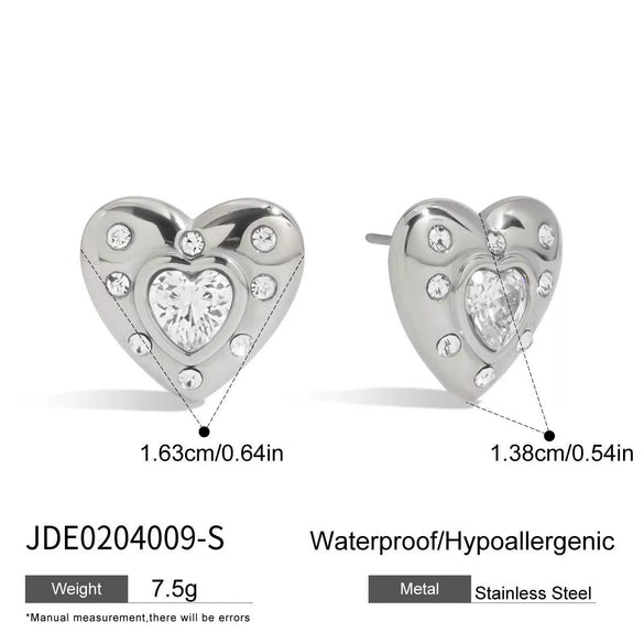 Women's Stainless Steel Geometric Earrings With Electroplating Light Luxury And Niche Design