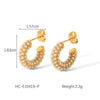 Women's Stainless Steel Geometric Earrings With Electroplating Treatment