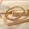 Women's Stainless Steel Geometric Electroplated Closed Bracelet