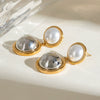 Women's Stainless Steel Geometric Electroplated Earrings