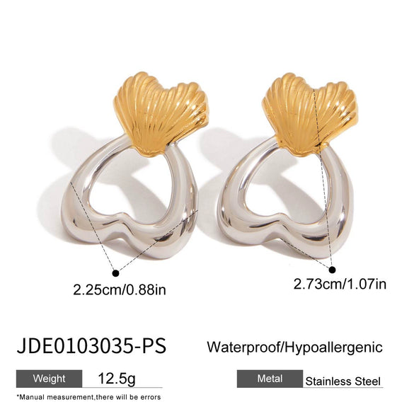 Women's Stainless Steel Geometric Electroplated Earrings