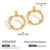 Women's Stainless Steel Geometric Electroplated Earrings