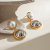 Women's Stainless Steel Geometric Electroplated Earrings