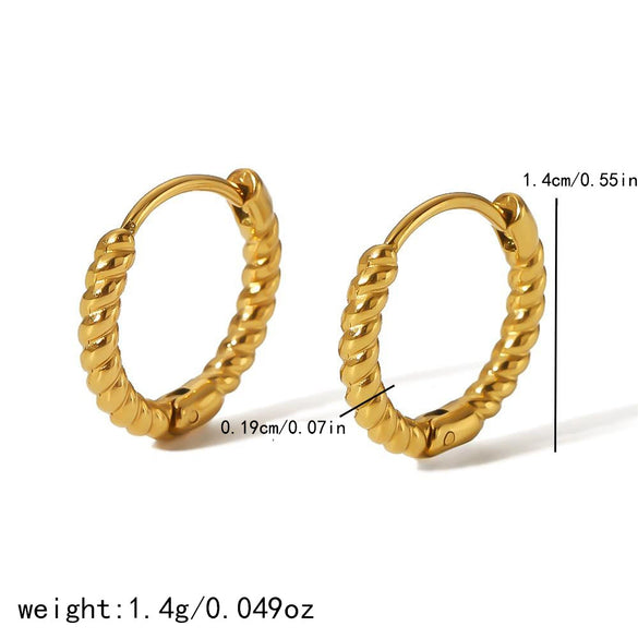 Women's Stainless Steel Geometric Electroplated Earrings