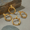 Women's Stainless Steel Geometric Electroplated Earrings